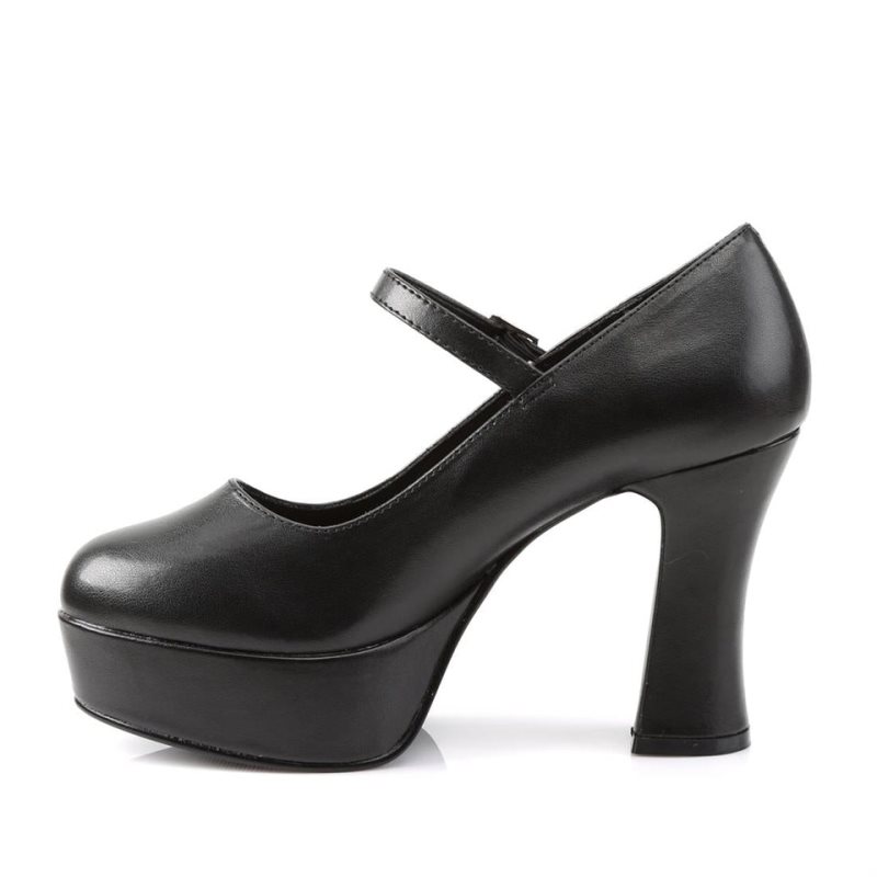 Talons Pleaser Maryjane-50 Vegan Leather Femme Noir | FRANCE FRPCQOAW