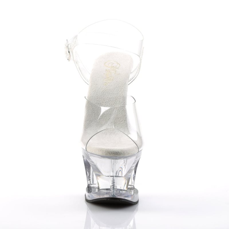 Talons Pleaser Moon-708 Femme Clear | FRANCE FRQPHOCU