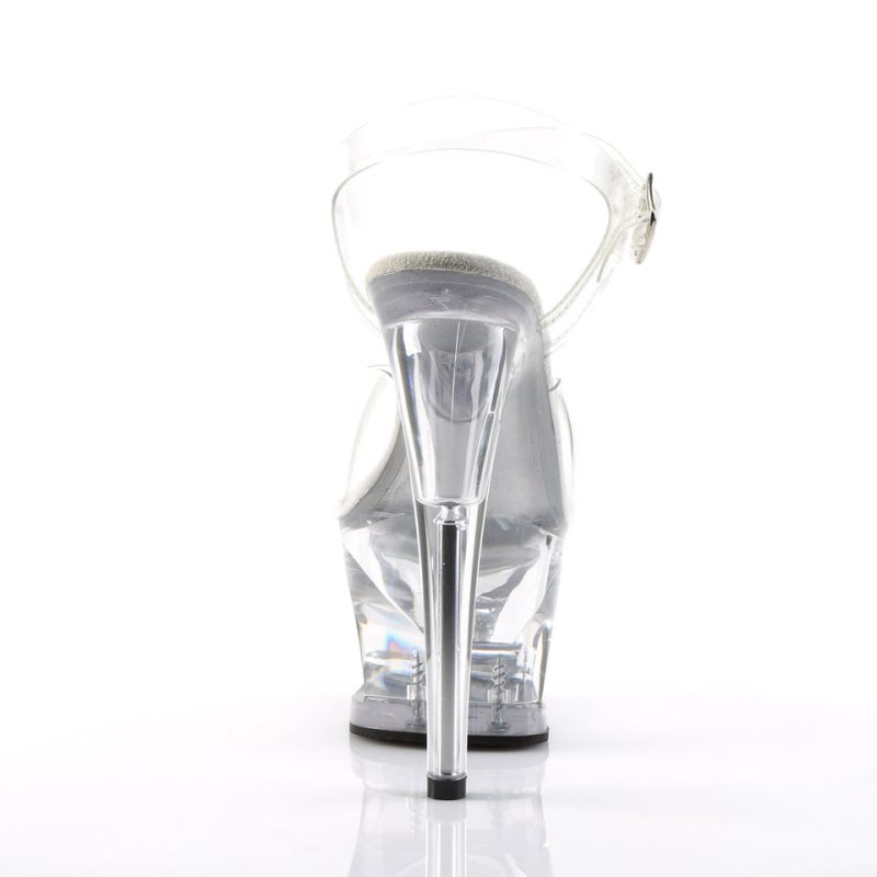 Talons Pleaser Moon-708 Femme Clear | FRANCE FRQPHOCU