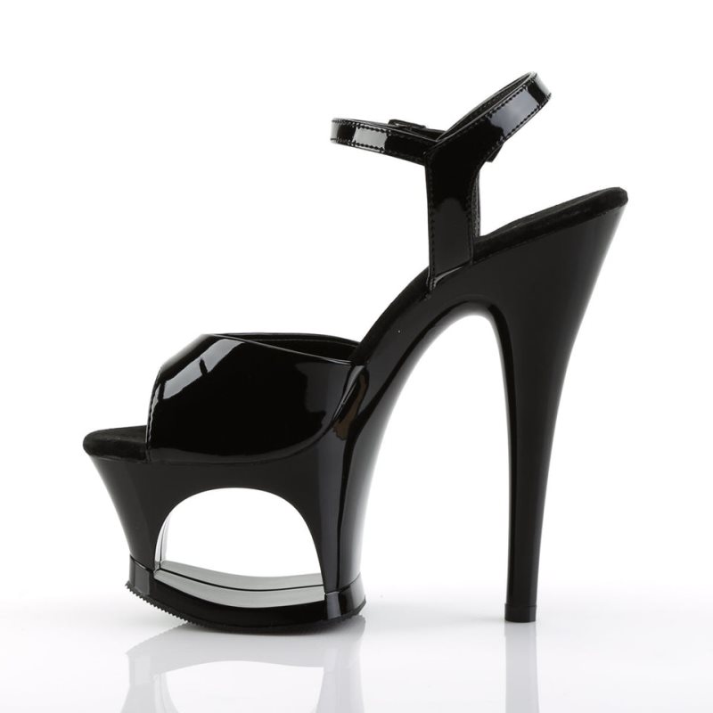 Talons Pleaser Moon-709 Femme Noir | PARIS FRSTIDUC