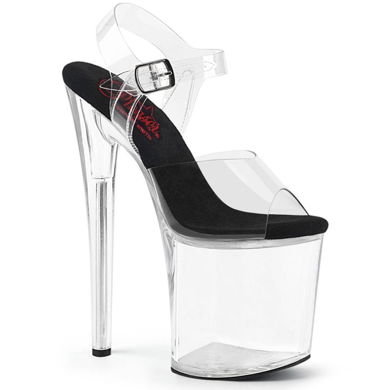 Talons Pleaser Naughty-808 Femme Noir | FRANCE FRXQOBPC