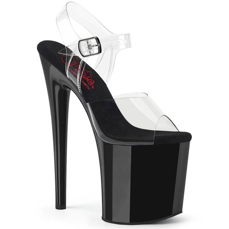 Talons Pleaser Naughty-808 Femme Noir | PARIS FRVMAPXQ