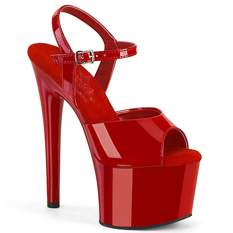 Talons Pleaser Passion-709 Femme Rouge | PARIS FRRTPKLX