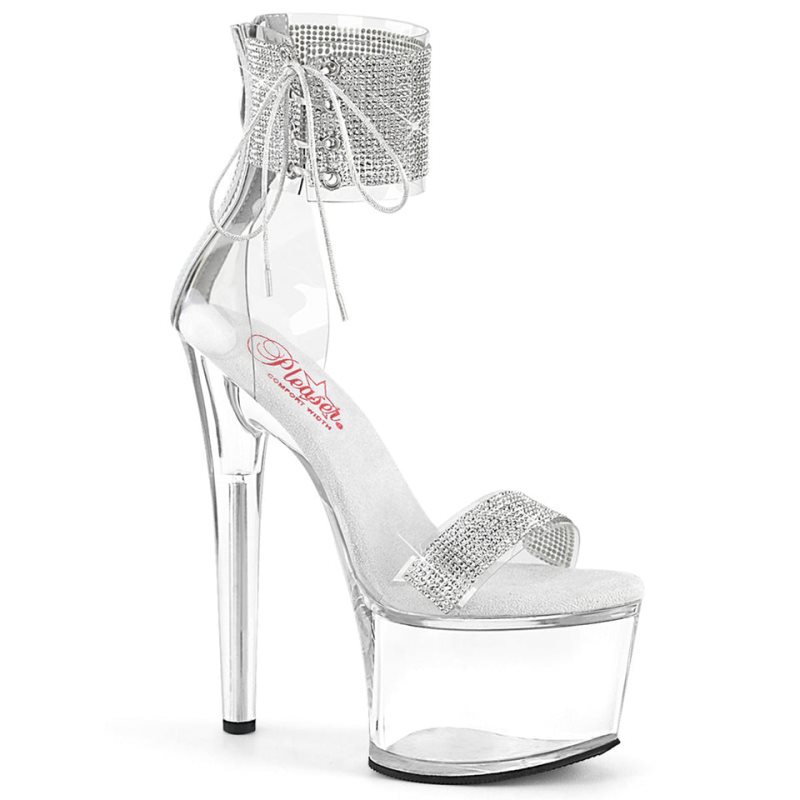 Talons Pleaser Passion-727RS Femme Argent | FRANCE FRNIHEFL