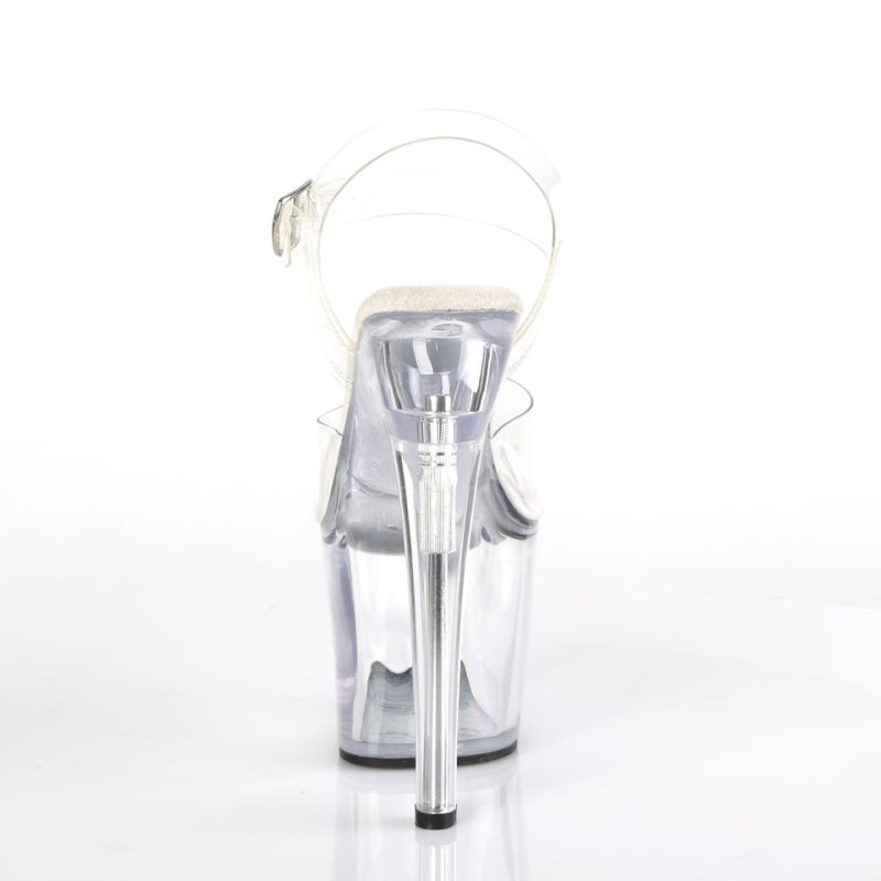 Talons Pleaser Radiant-708 Femme Clear | FRANCE FRTWEXUZ