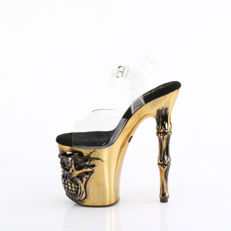 Talons Pleaser Rapture-808-LT Femme Doré | PARIS FRPJZSUC