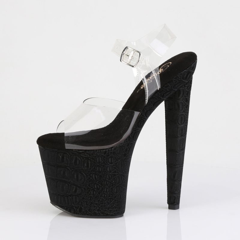 Talons Pleaser Razzle-808WR Femme Noir | PARIS FRKHMBXU