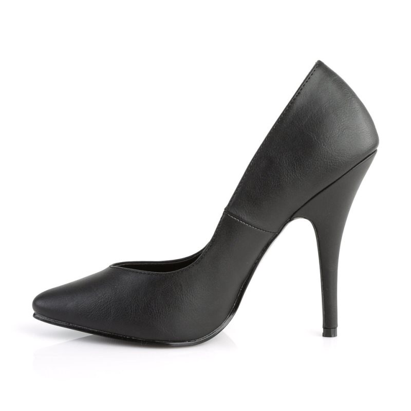 Talons Pleaser Seduce-420V Vegan Leather Femme Noir | PARIS FRMPLENJ