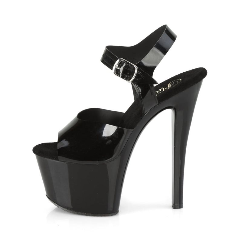 Talons Pleaser Sky-308N Femme Noir | FRANCE FRGJZLAS