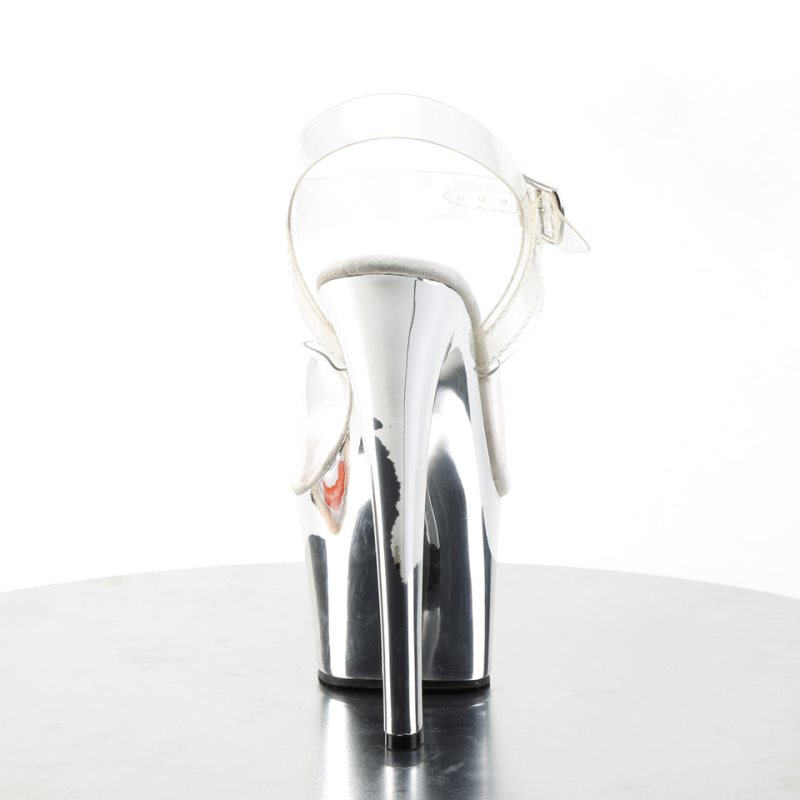 Talons Pleaser Sky-308 Femme Argent | PARIS FRAEODTH