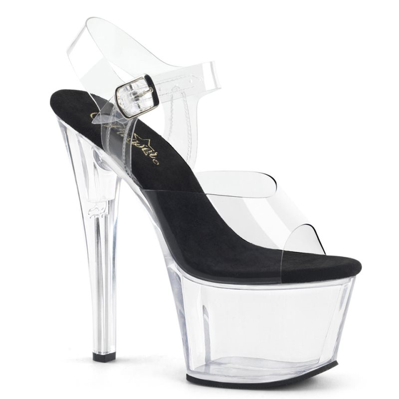 Talons Pleaser Sky-308 Femme Noir | PARIS FREGYODK