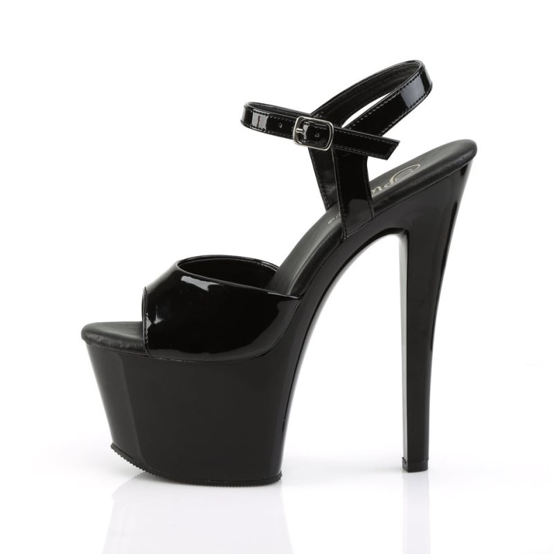 Talons Pleaser Sky-309VL Femme Noir | PARIS FRFOAHGQ