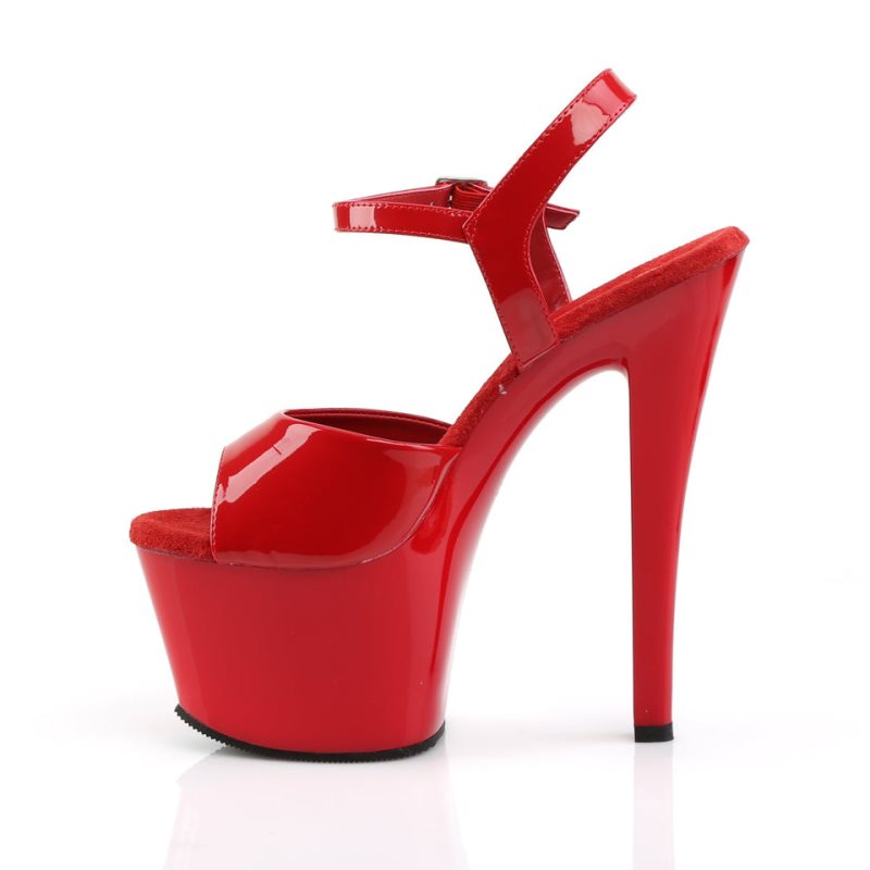 Talons Pleaser Sky-309 Femme Rouge | PARIS FRLZSHCR