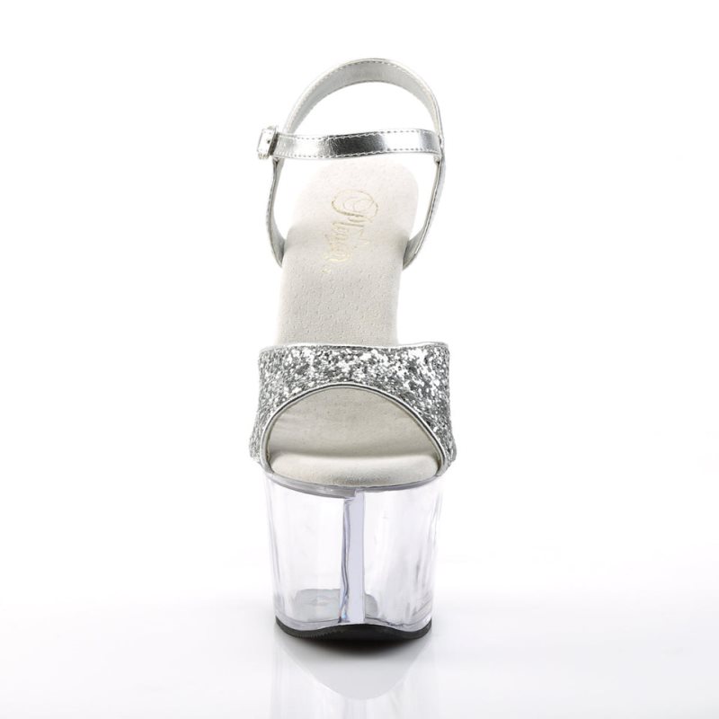 Talons Pleaser Sky-310 Femme Argent | FRANCE FRACQSYW