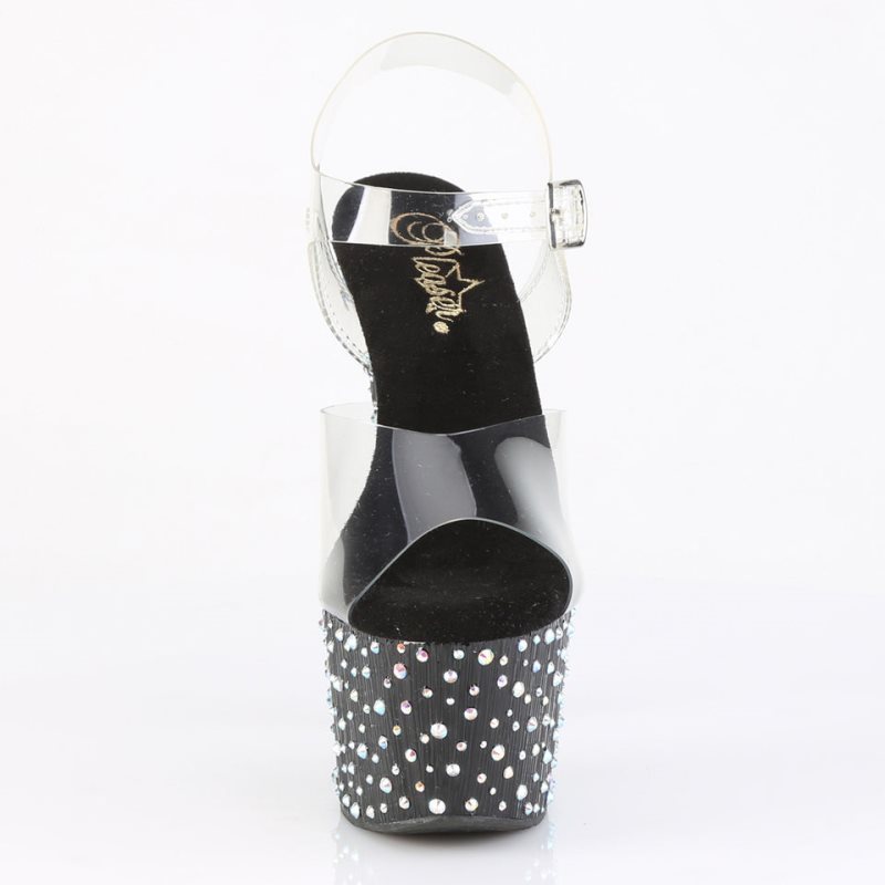 Talons Pleaser Stardance-708 Rhinestones Femme Multicolore | FRANCE FRZWXGHD