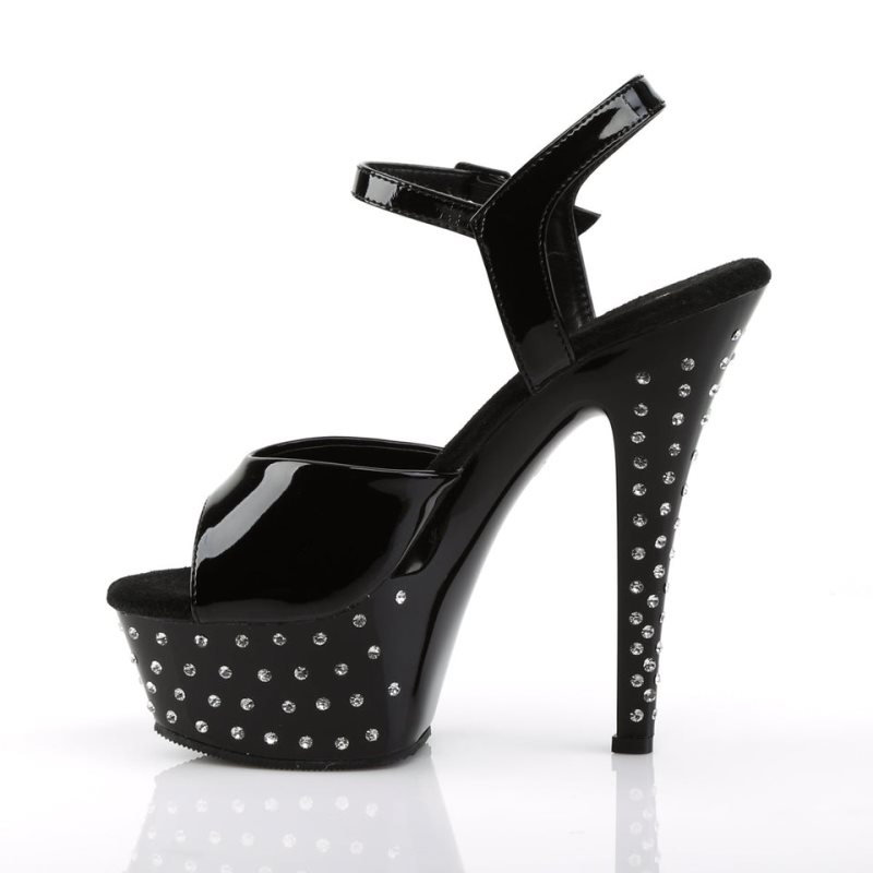 Talons Pleaser Stardust-609 Femme Noir | PARIS FREIZPRB