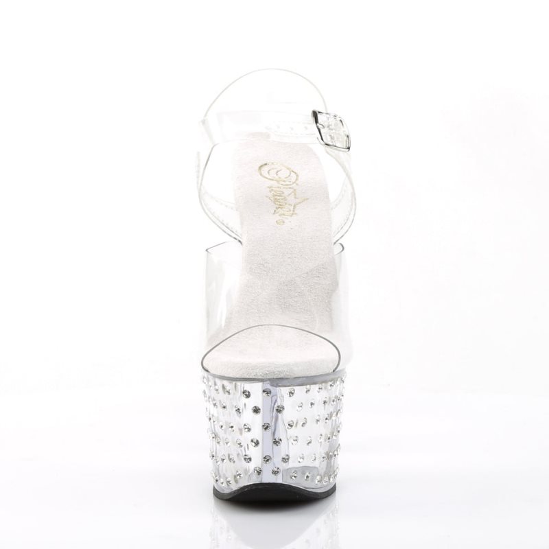 Talons Pleaser Stardust-708 Femme Clear | PARIS FRUKBJCW