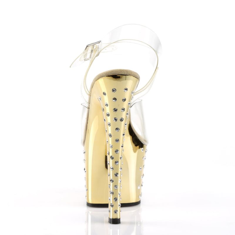 Talons Pleaser Stardust-708 Femme Doré | FRANCE FRURSWNJ