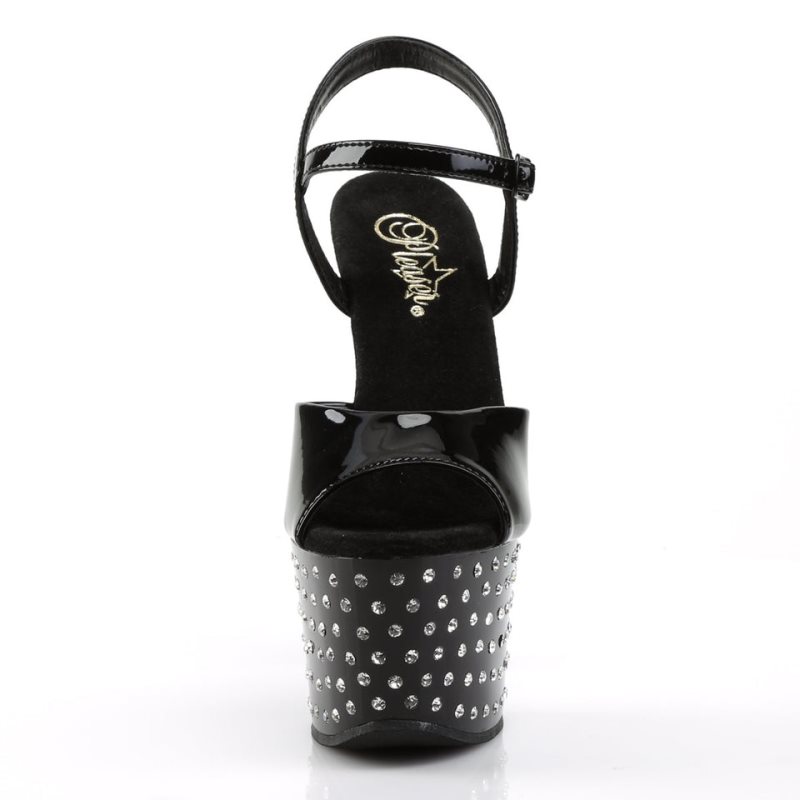 Talons Pleaser Stardust-709 Femme Noir | FRANCE FRLGSVFX