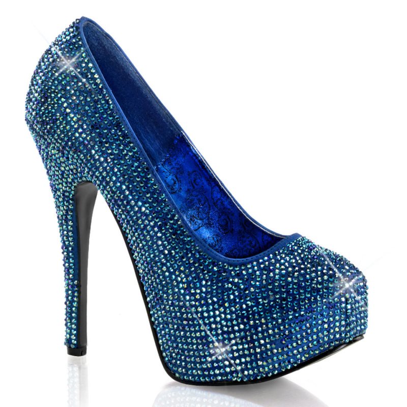 Talons Pleaser Teeze-06R Femme Bleu | PARIS FRECKUYA