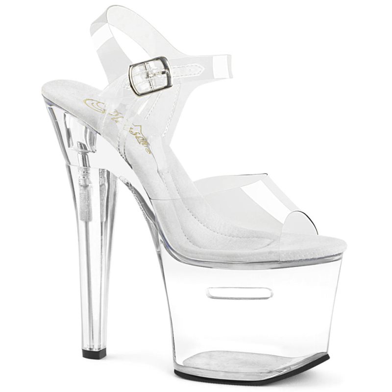 Talons Pleaser Tipjar-708RAD Femme Clear | PARIS FRCNPZET