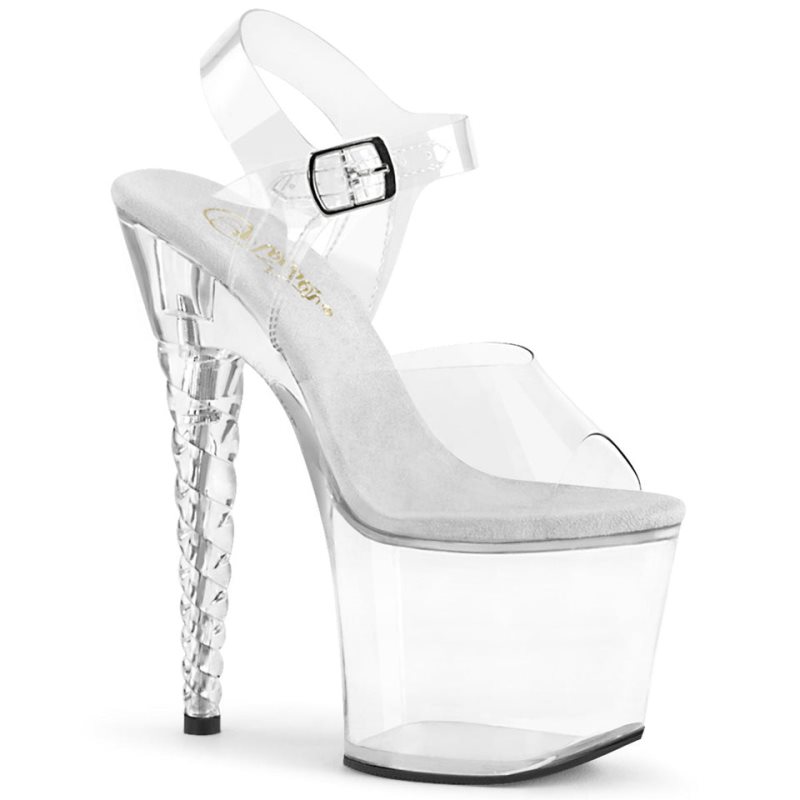 Talons Pleaser Unicorn-708 Femme Clear | FRANCE FRMOCWFP