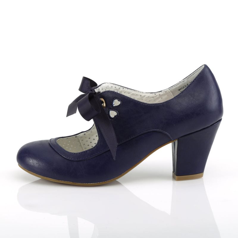 Talons Pleaser Wiggle-32 Femme Bleu Marine | FRANCE FRJZPWIT