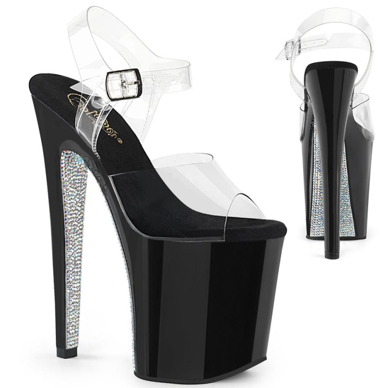 Talons Pleaser Xtreme-808CRS Femme Argent | PARIS FRGCWKTP