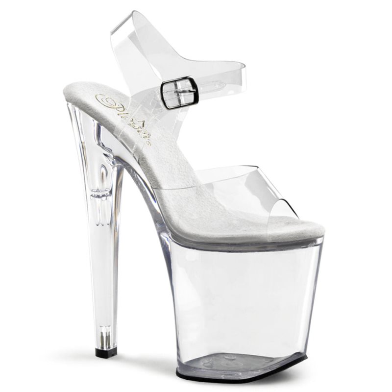 Talons Pleaser Xtreme-808 Femme Clear | PARIS FRJIGNYS